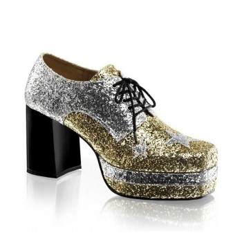Mens Glitter Platform Shoes ADULT HIRE
